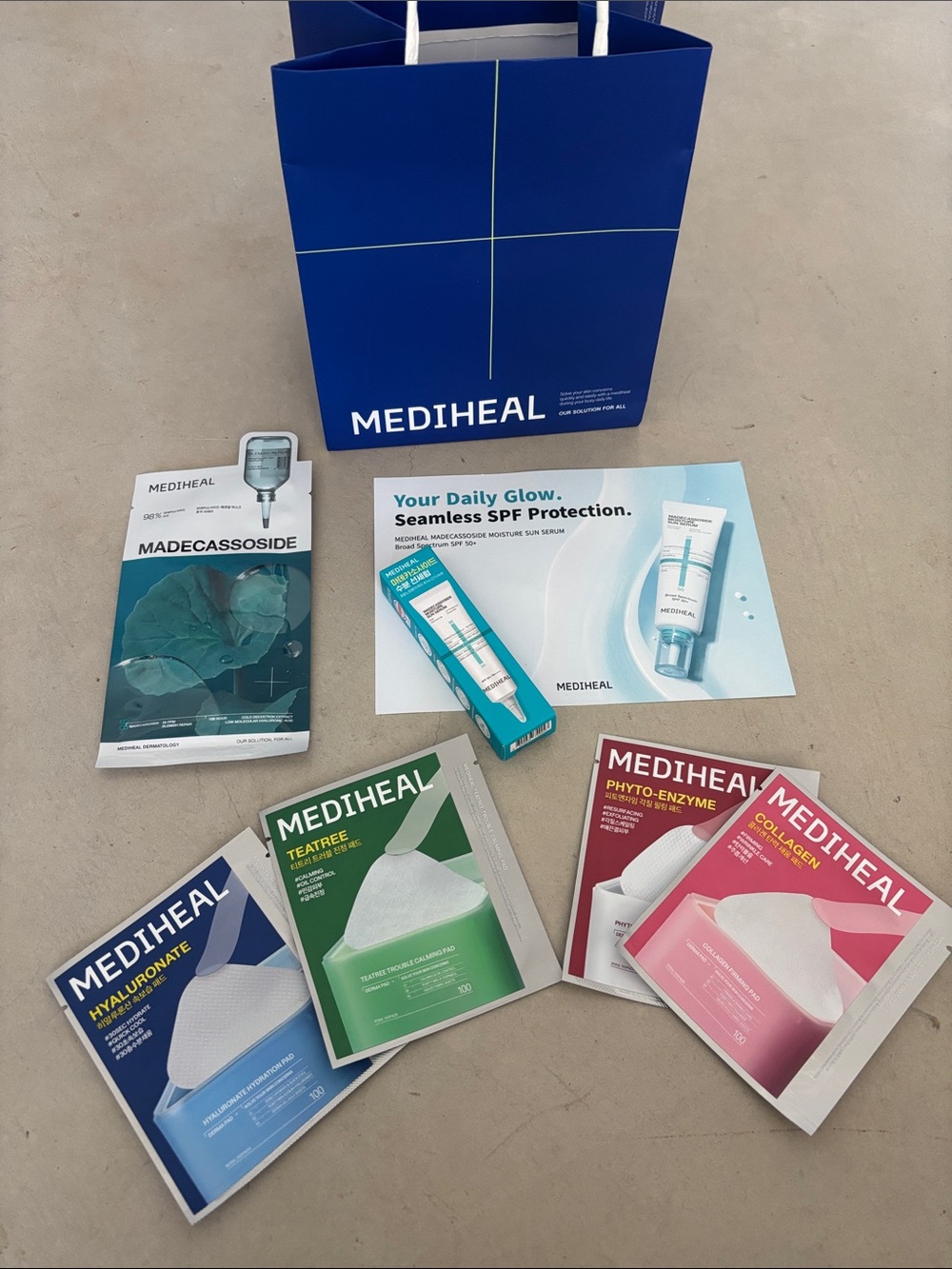 Kbeauty Mediheal Madecassoside Sun Serum SPF50, Blemish Repair & Skin RepairPads